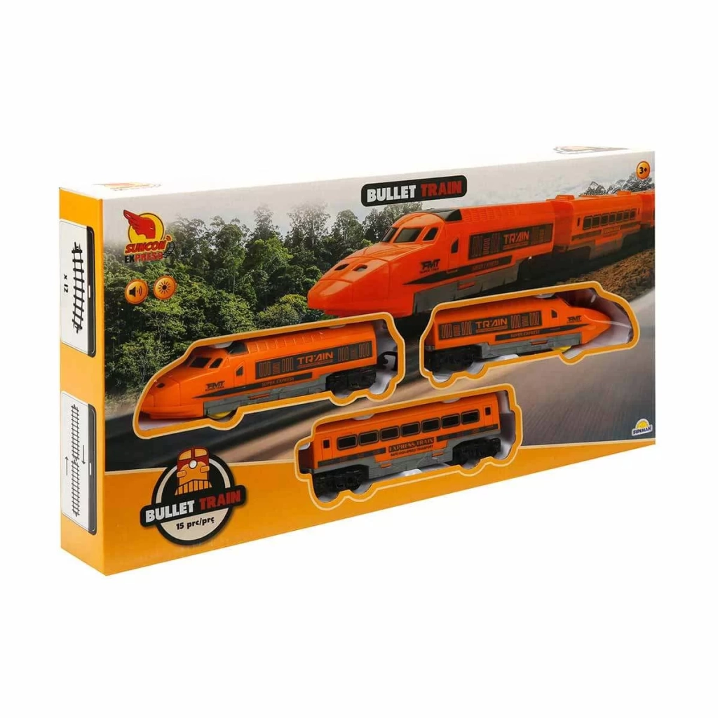 Sesli ve Işıklı Bullet Tren Seti 15 Parça - Görsel 5