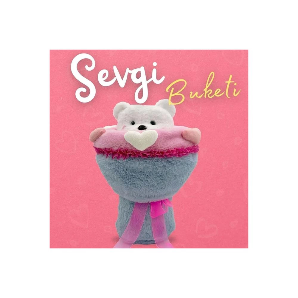 Sevgi Buketi Peluş Ayıcıklı Peluş Çiçek Buketi 40 cm Çocuklar İçin Şık Hediye - Görsel 5