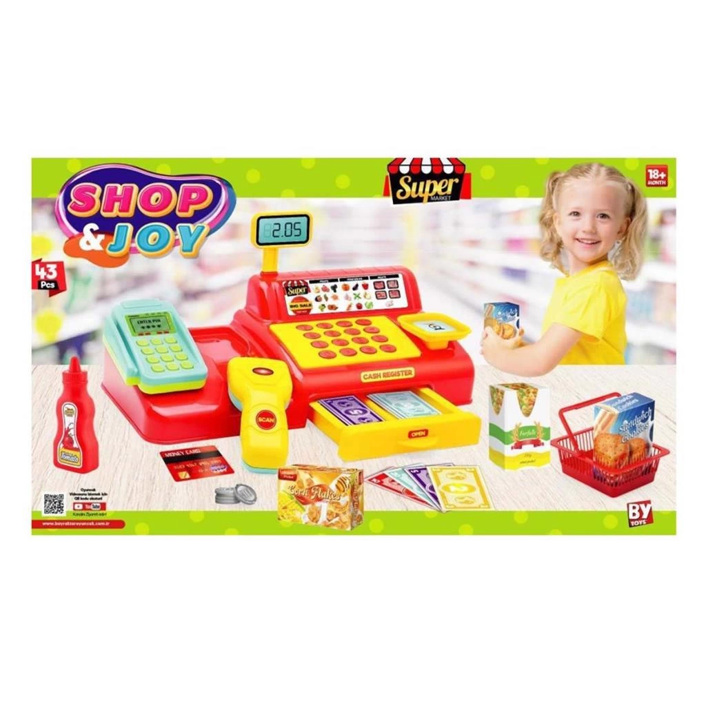 Shop & Joy İlk Yazar Kasam Süpermarket Alışveriş Seti - Görsel 2