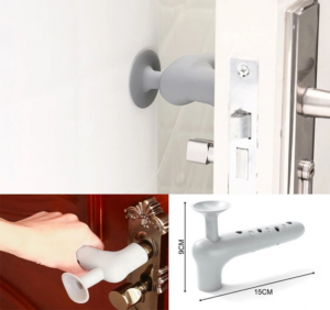 Eğitici Oyuncak Silikon Duvar Koruyucu Kapı Stoperi GRİ