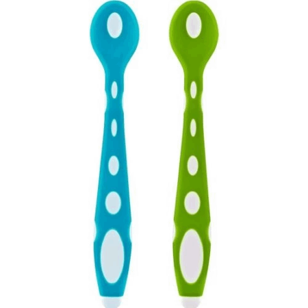 Çocuk Silikon Mama Kaşığı 563 Mavi Yeşil
