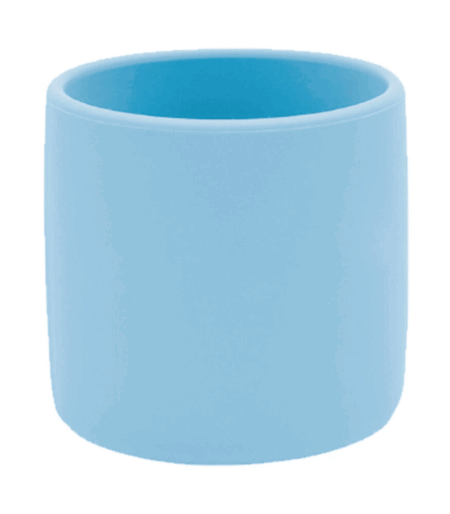 Silikon Mini Bardak Mineral Blue Bebek İçin Kaymaz ve Güvenli Silikon Bardak