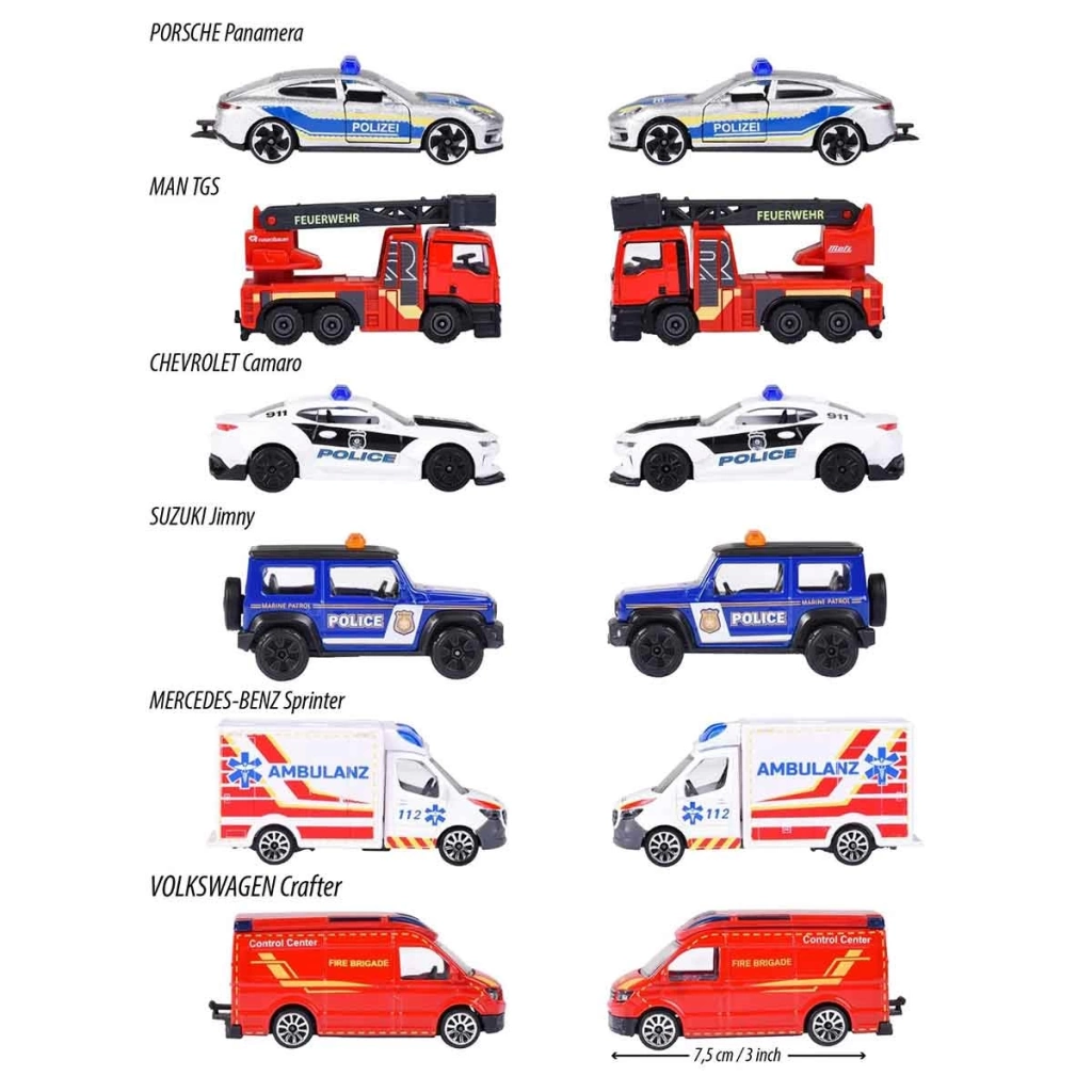 Simba Majorette SOS Kurtarma Araçları 7,5 cm 212057181038 - Görsel 3