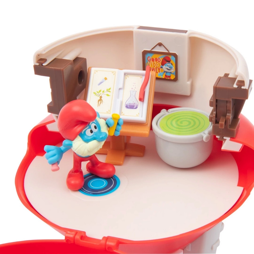 Eğitici Çocuk Oyuncak Şirinler Şirin Baba Oyun Evi Seti - Görsel 2