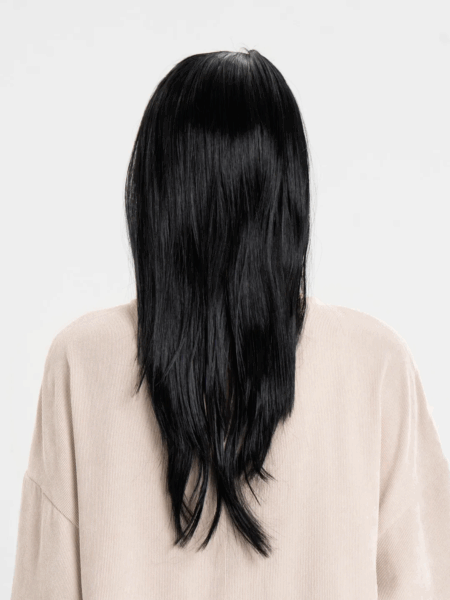 Siyah Uzun Parti Perugu Şık ve Dikkat Çekici Aksesuar