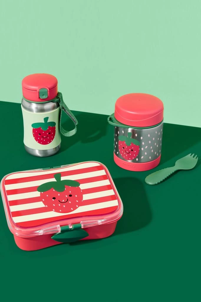 Skip Hop Zoo Pipetli Paslanmaz Çelik Suluk 350 ml Çilek, Sağlıklı ve Pratik Suluk - Görsel 3