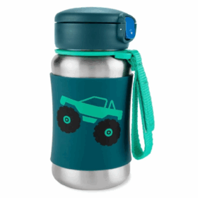 Skip Hop Zoo Pipetli Paslanmaz Çelik Suluk 350 ml Kamyon, Eğlenceli ve Şık Suluk