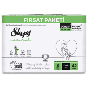 Sleepy Natural Bebek Bezi 2'Li Fırsat Paketi 3 Beden 42 Adet