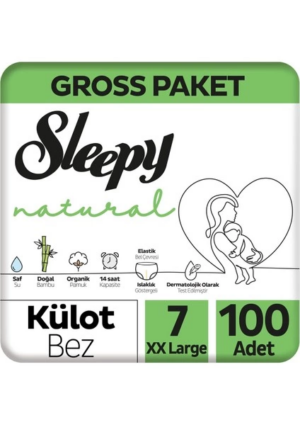 Eğitici Oyuncak Sleepy Natural Külot Bez Gross Paket 7 Beden 100 Adet
