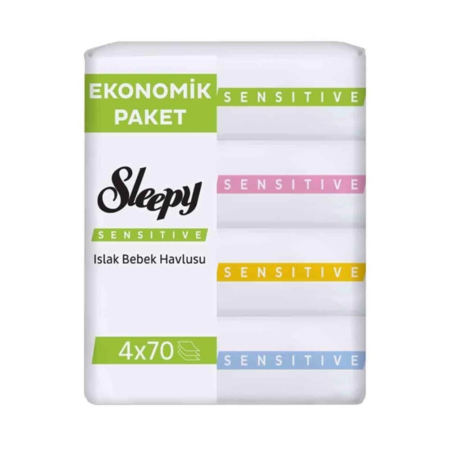 Eğitici Oyuncak  Sleepy Sensitive Islak Havlu Mendil 4x70 280 Yaprak