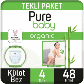 SleepyPureBabyOrganikKülotBezJumbo4Beden7-16Kg48Adet