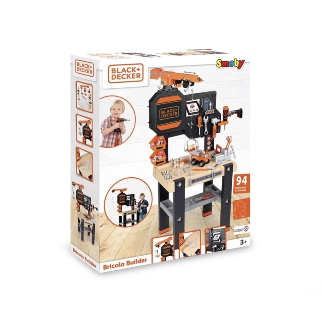 Çocuk Smoby Black & Decker Vinçli Çalışma Tezgahı 360731 - Görsel 3