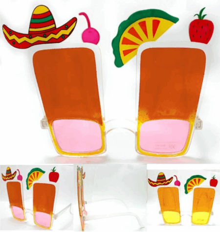 Sombrero Hawaii Fiesta Meyve Figürlü Yaza Merhaba Parti Gözlüğü