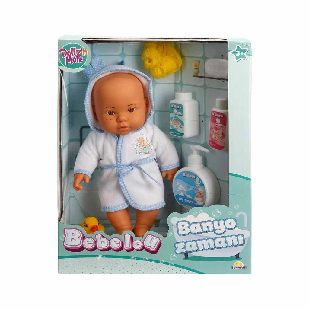 Çocuk Sunman Bebelou Banyo Zamanı Bebek Seti 35 Cm - Görsel 2