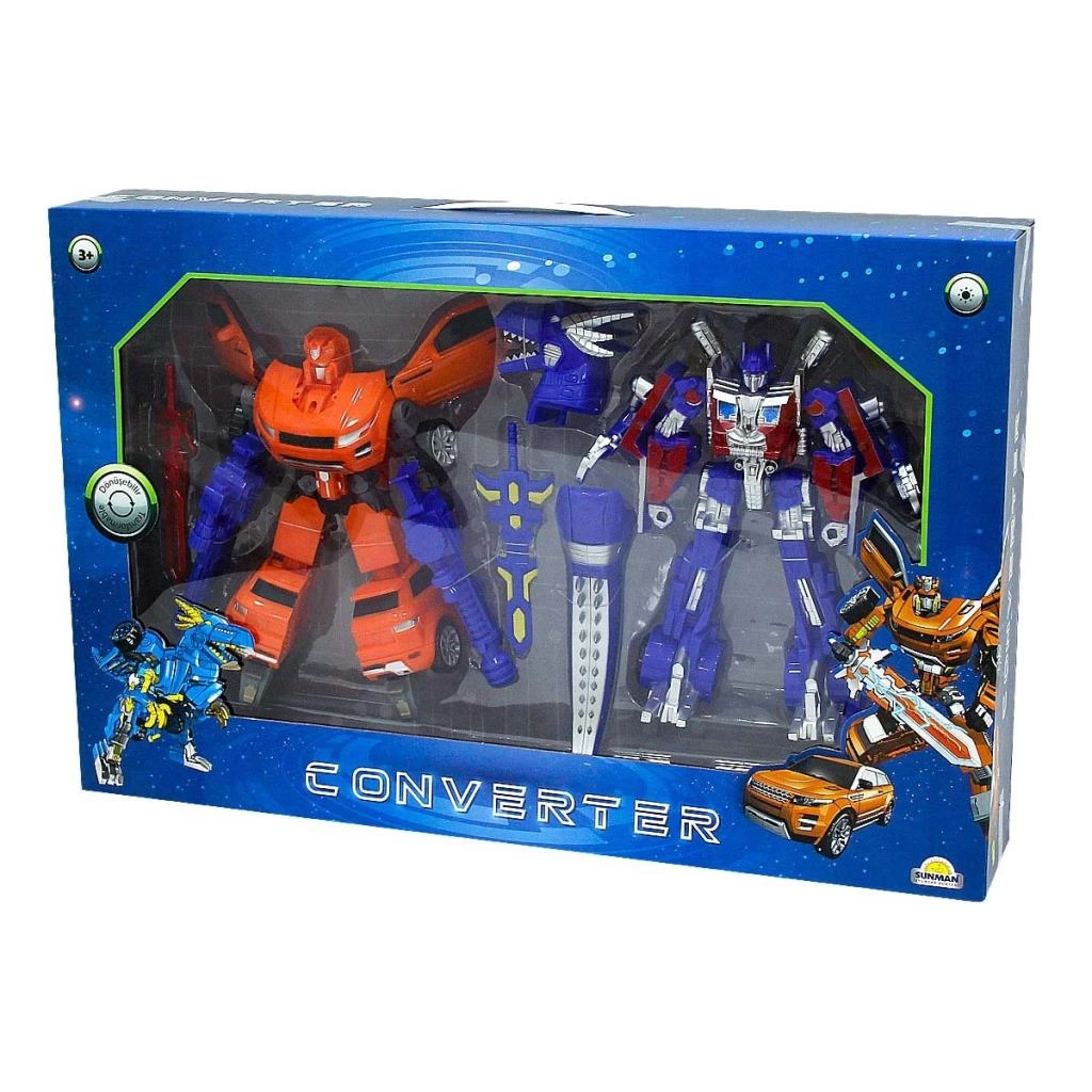 Çocuk Sunman Işıklı 2'li Power Robot - Görsel 4