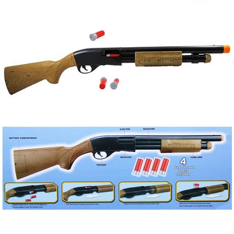 Çocuk Sunman Sesli Pompalı Tüfek - Görsel 2