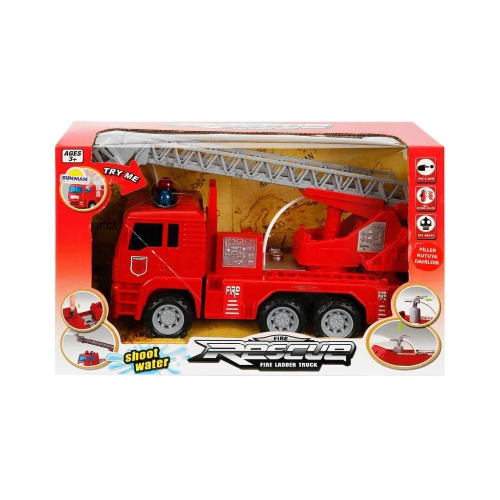 Eğitici Oyuncak Sunman Sesli ve Işıklı Su Fışkırtan İtfaiye Aracı 24 cm - Görsel 3
