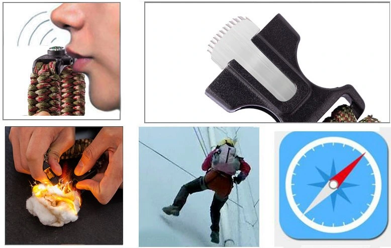 Eğitici Oyuncak Survival Kamp Bileklik Düdük Çok Amaçlı - Görsel 4