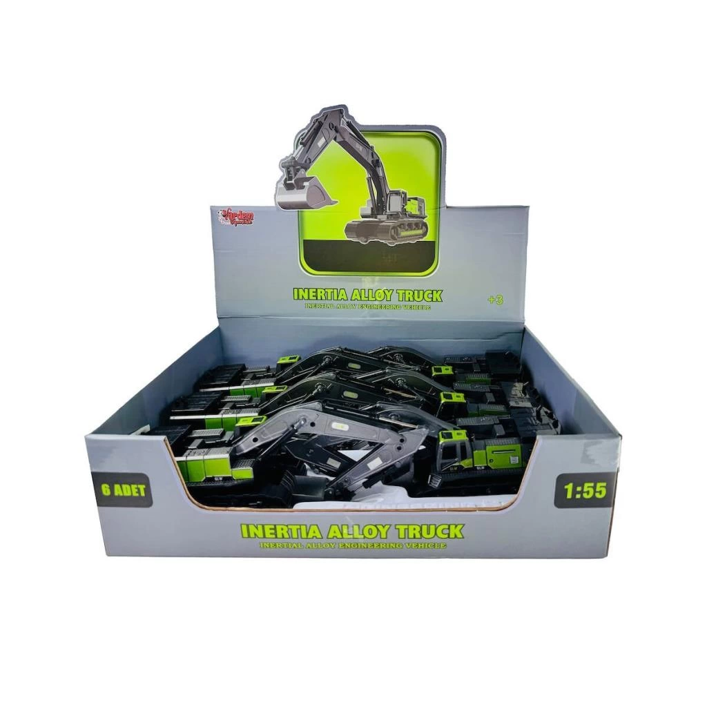 Çocuk Eğitici Gelişim SZT-8887 Sürtmrli Metal İnşaat Aracı Ekskavatör 1 55 - Görsel 3