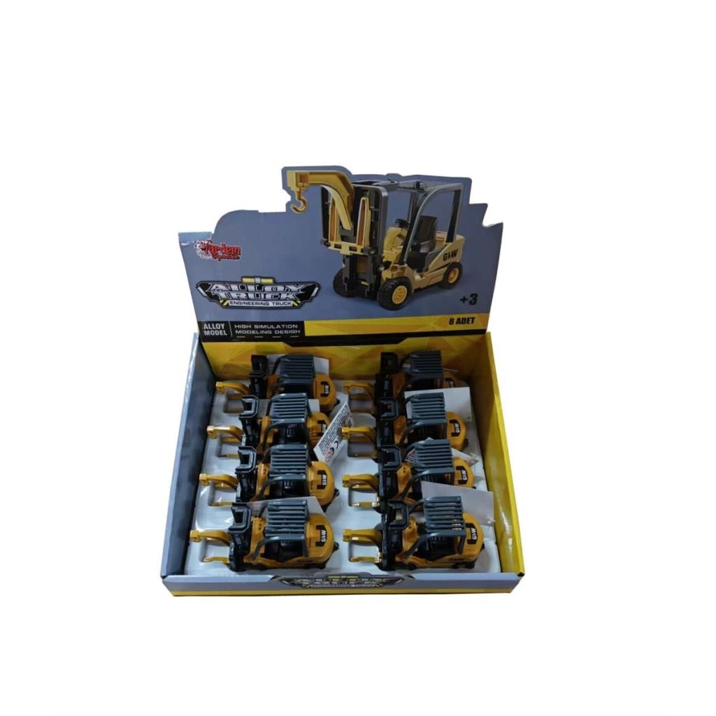 Çocuk Eğitici Gelişim SZT-9967 Sürtmeli Metal İnşaat Aracı Forklift - Görsel 4