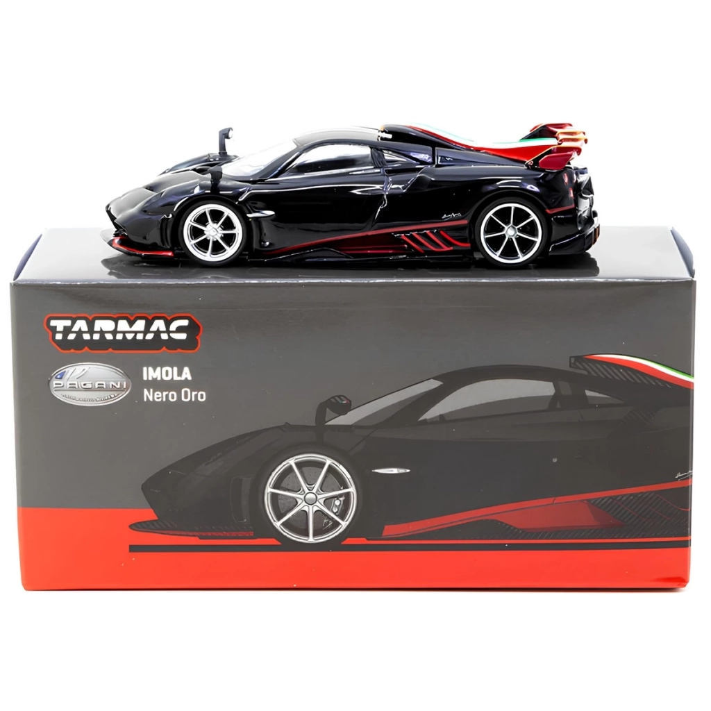 Çocuk Tarmac Works 1/64 Pagani Imola Nero Oro - Görsel 3