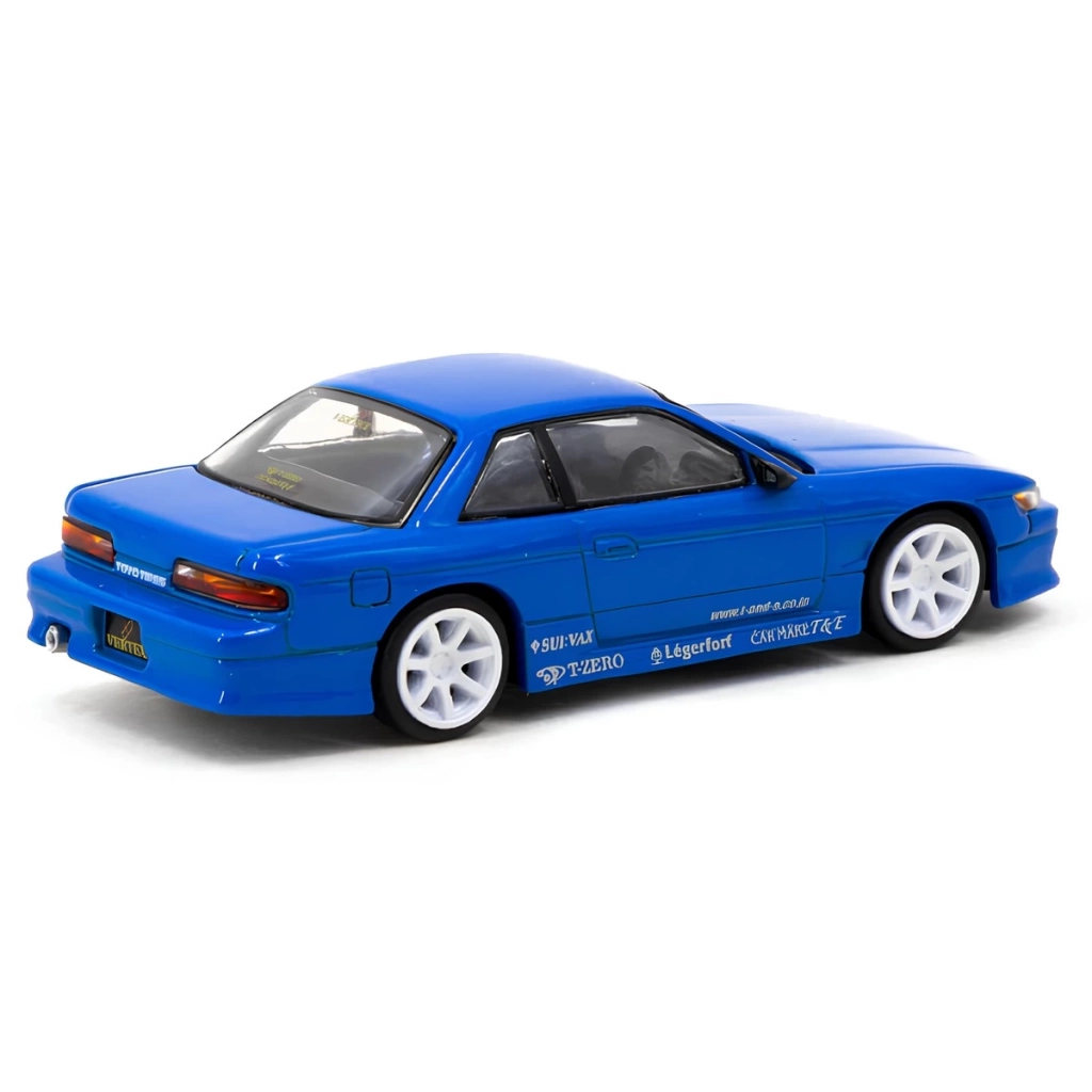 Çocuk Tarmac Works 1/64 VERTEX Nissan Silvia S13 Blue Metallic - Görsel 2