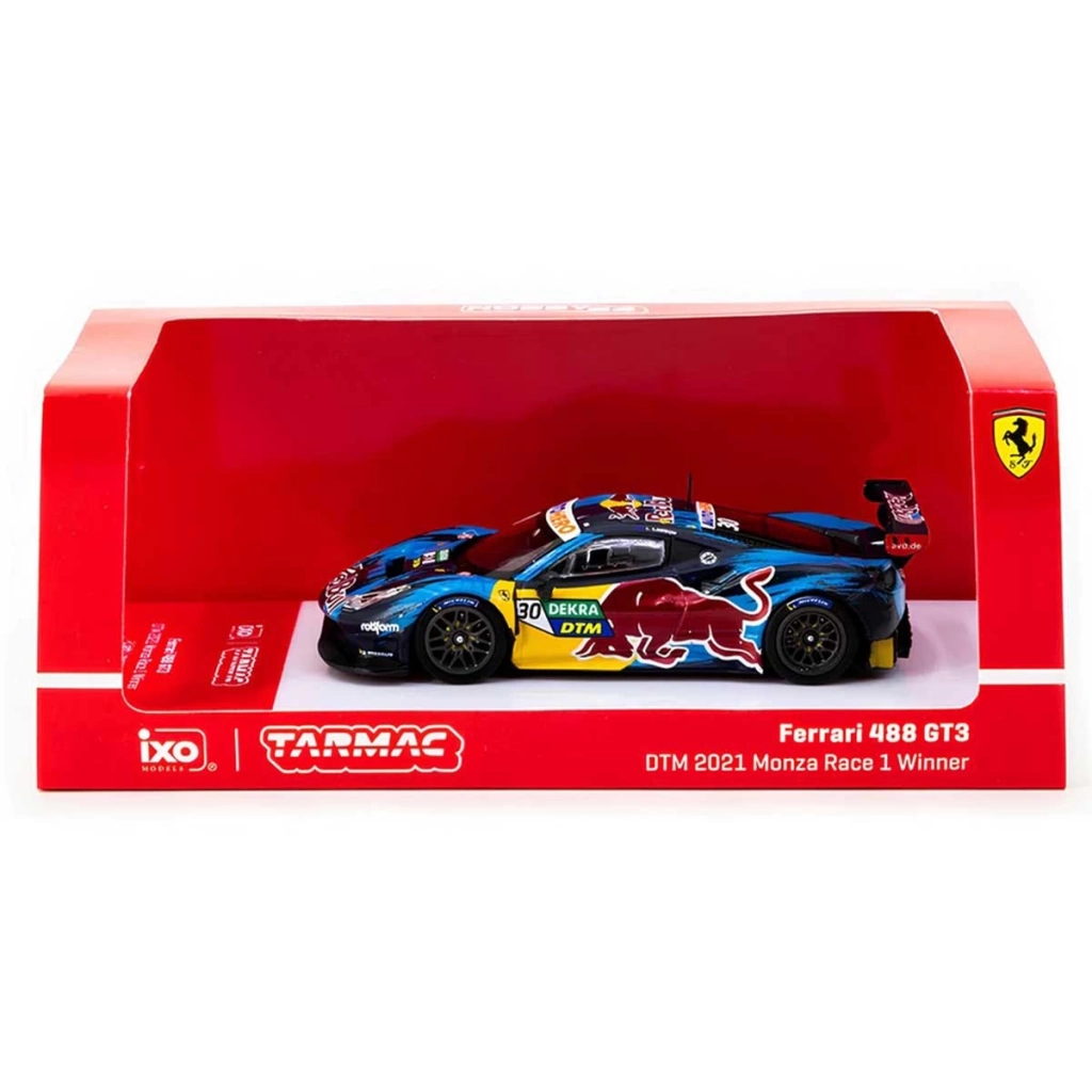 Çocuk Tarmac Works 1:64 X iXO Ferrari 488 GT3 DTM 2021 Monza Race 1 Winner - Görsel 3