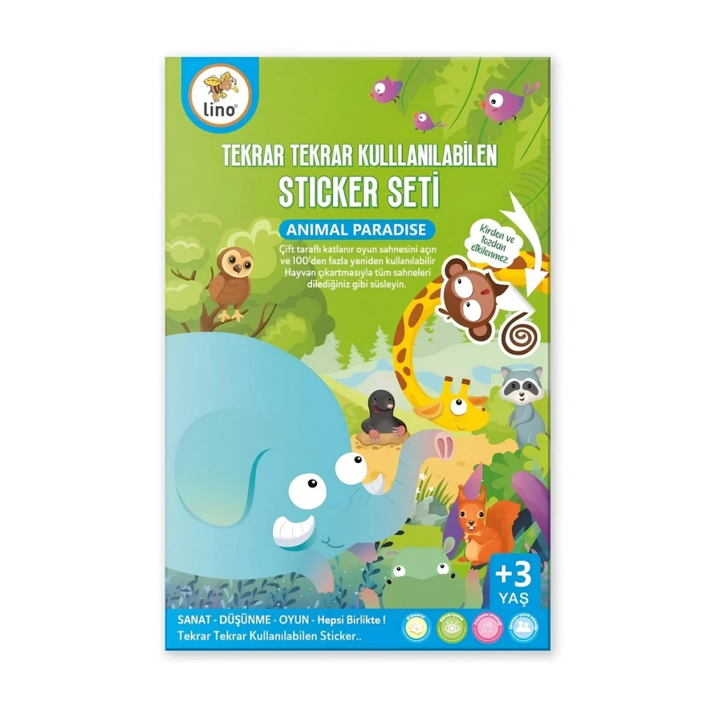 Tekrar Kullanılabilen Sticker Seti Animal - Görsel 3