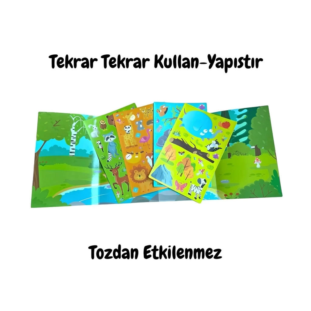 Tekrar Kullanılabilen Sticker Seti Animal - Görsel 4