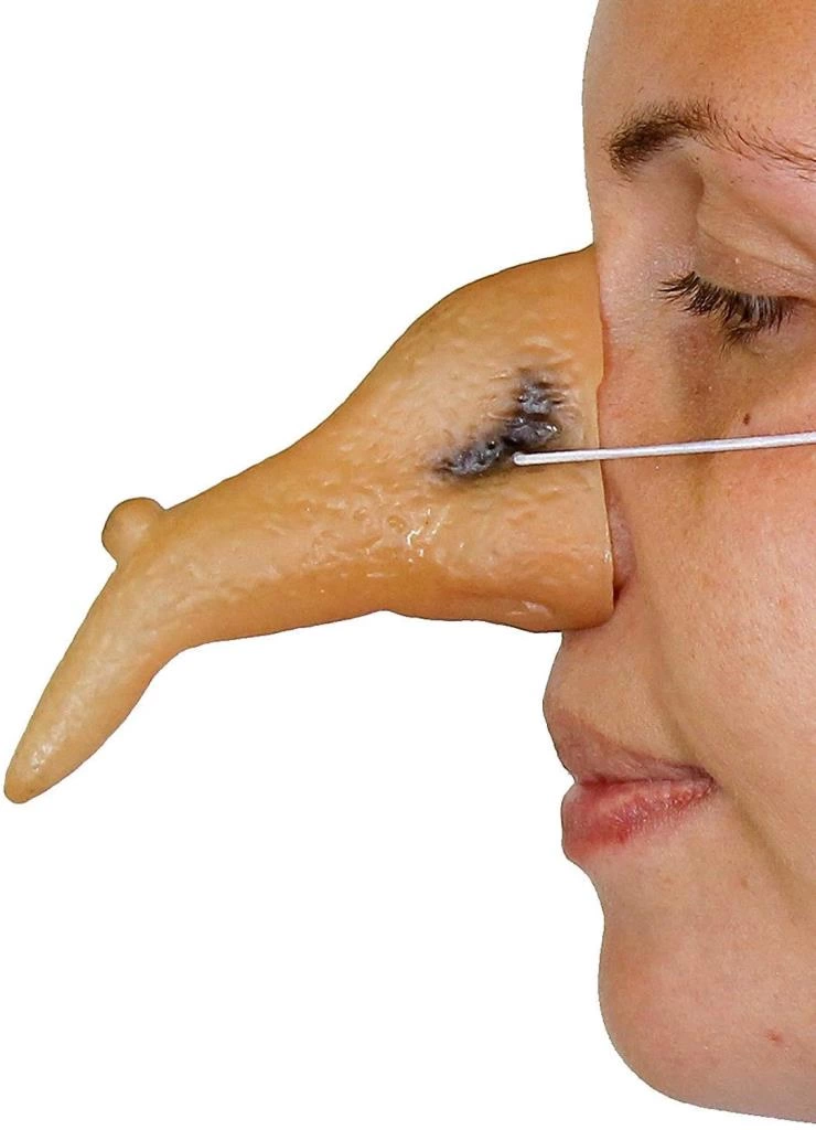 Ten Rengi Gerçekçi Lastik Aparatlı Cadı Burnu - Görsel 4