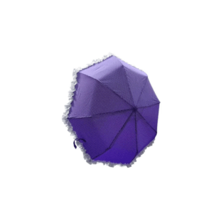 Katlanır Otomatik Şemsiye 8 Telli Fırfırlı Desenli Şık ve Kullanışlı