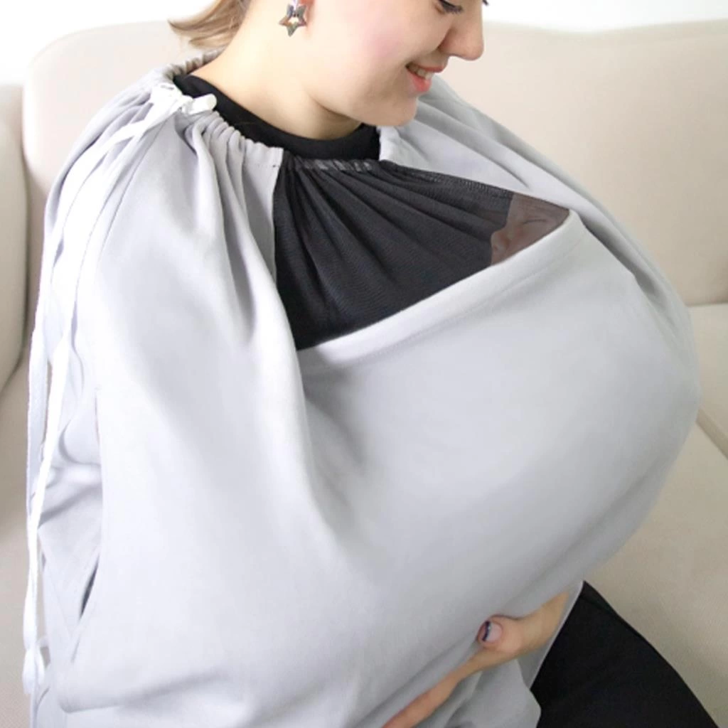 Eğitici Oyuncak Tül Pencereli Emzirme Önlüğü 735 Gri - Görsel 2