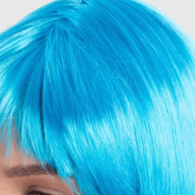 Turkuaz Kısa Küt Parti Peruğu Farklı ve Eğlenceli