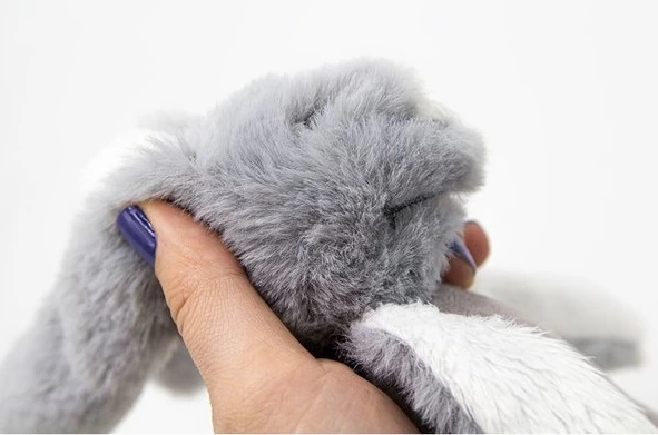 Tutmalı Peluş Mini Tavşan 842 Gri - Görsel 4