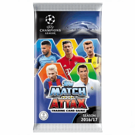 UEFA Şampiyonlar Ligi 16/17 Match Attax Futbolcu Kartları - 6'lı Paket