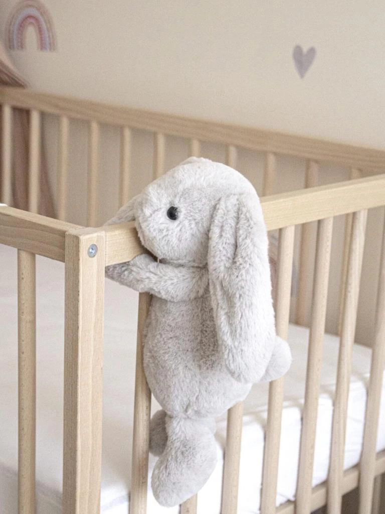 Çocuk Uyku Arkadaşım Oturabilen Tavşan 30 Cm 730 Gri - Görsel 2