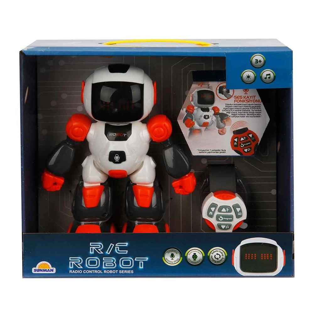 Uzaktan Kumandalı Sesli ve Işıklı Programlanabilir Robot, Çocuklar İçin Eğitici Teknolojik Oyuncak - Görsel 3