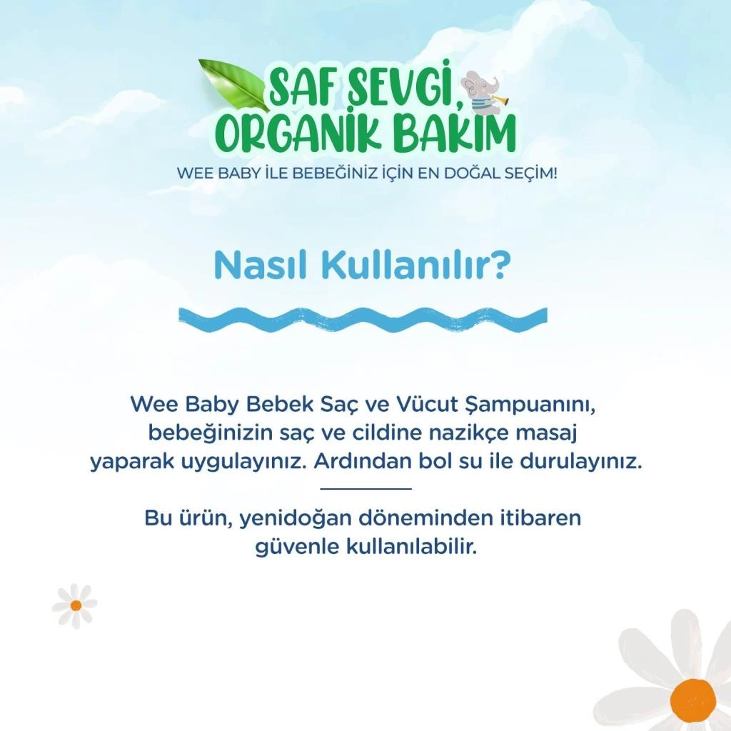 Wee Baby Bebek Saç ve Vücut Şampuanı 750 ml - Görsel 3