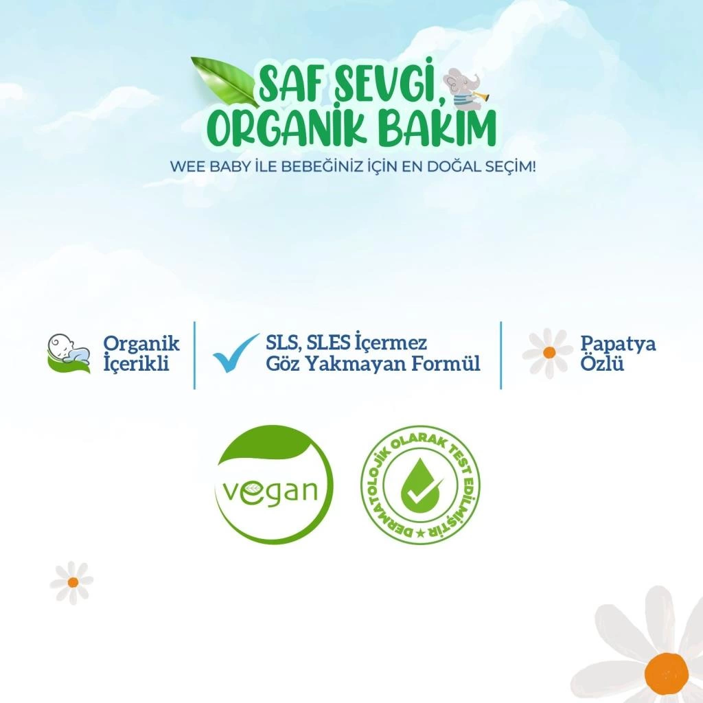 Wee Baby Bebek Saç ve Vücut Şampuanı 750 ml - Görsel 5