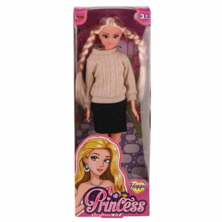 Çocuk WG-115527 Kazaklı Örgü Saçlı Bebek 29 cm -Vardem Oyuncak