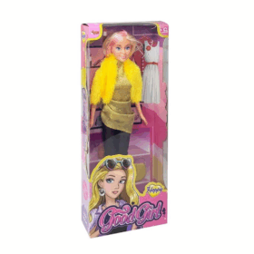 Çocuk WG-66771  Parlak Drape Elbiseli Bebek 29 cm -Vardem