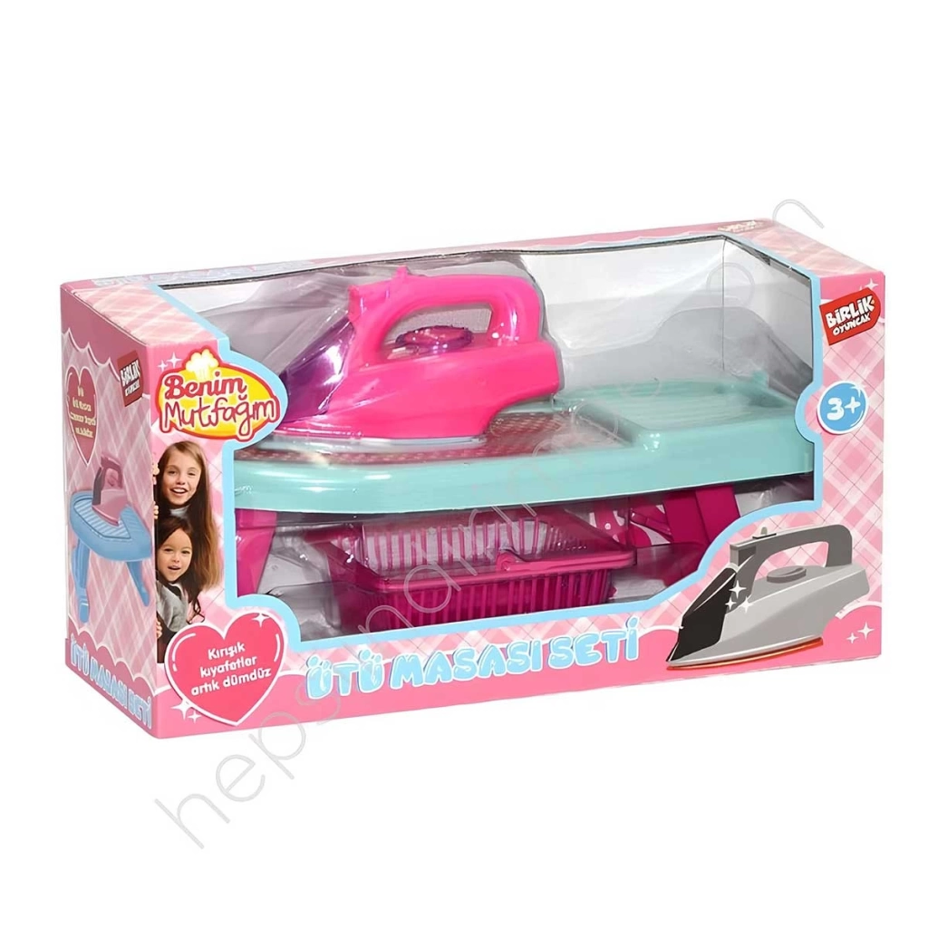 Birlik Oyuncak Kutulu Ütü Masası Seti Pembe - Görsel 2