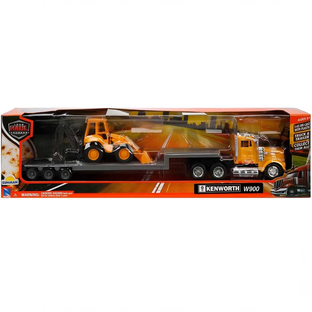 Çocuk 1:43 Long Haul Kenworth Taşıyıcı Tır ve Dozer - Görsel 2