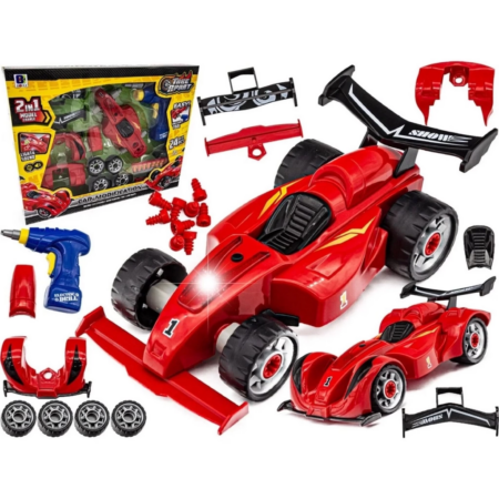 Çocuk Matkaplı Formula F1 Araba Modifiye Seti Sesli Işıklı Sök Tak