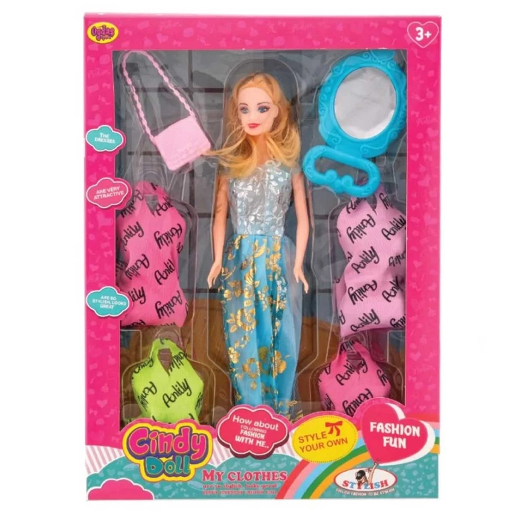 Çocuk Oydaş Anlily Aynalı Çantalı Yedek Elbiseli Bebek 02280 - Görsel 2