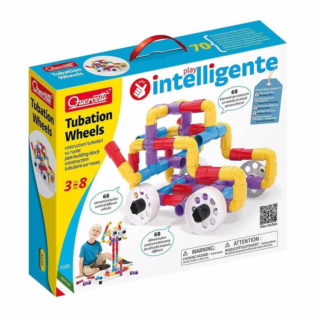 Quercetti Tubation Wheels Yapım Seti 68 Parça - Görsel 5