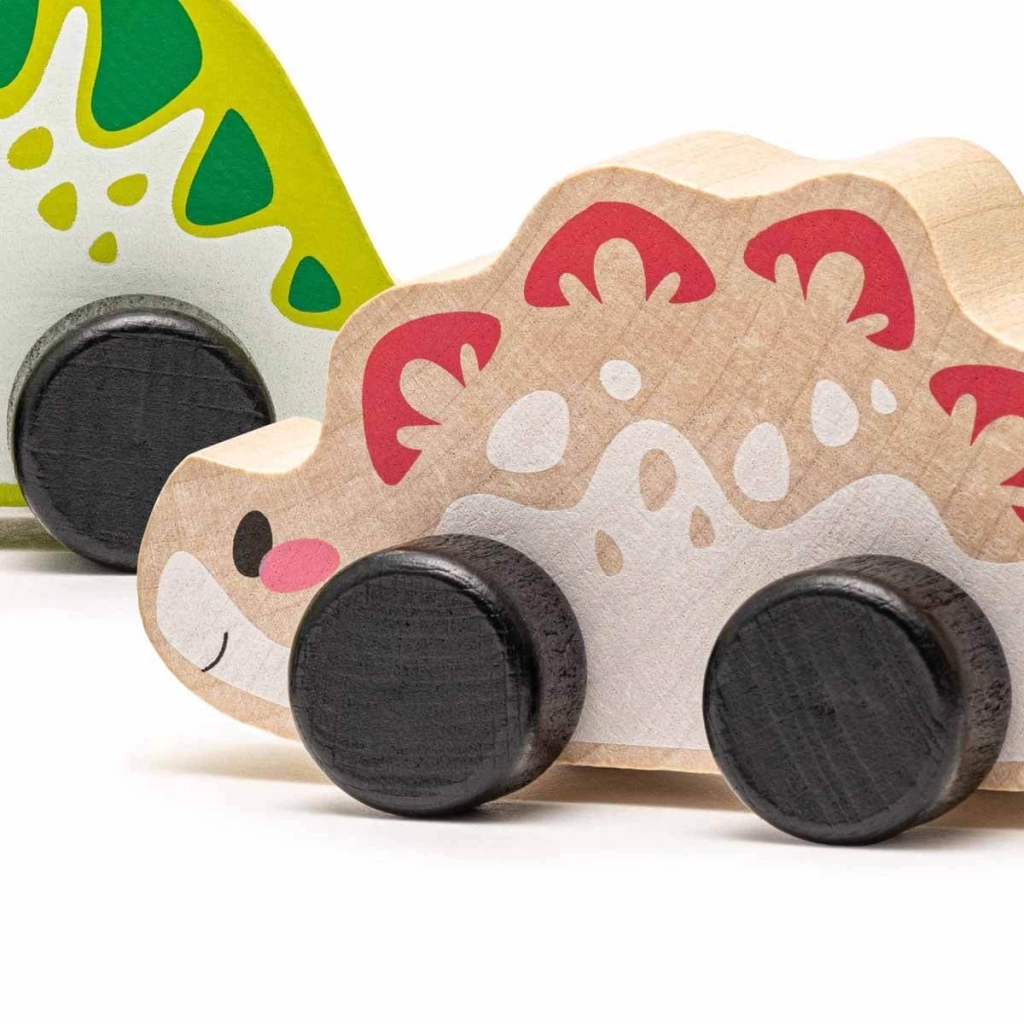 Woody Ahşap Dinozor Araba 3 Parça - Görsel 3