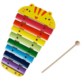 Woody Kedi Şekilli Ahşap Ksilofon