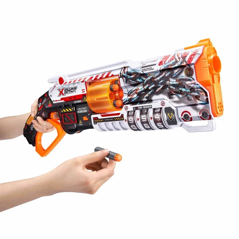 Çocuk X-Shot Skins Lock Blaster 16 Mermili Sünger Dart Atan Silah 56 cm - Görsel 3
