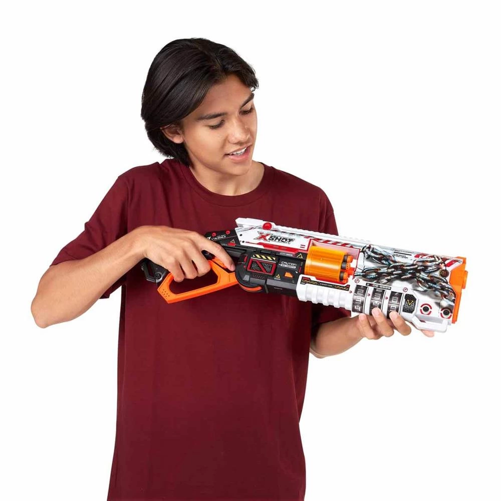 Çocuk X-Shot Skins Lock Blaster 16 Mermili Sünger Dart Atan Silah 56 cm - Görsel 5